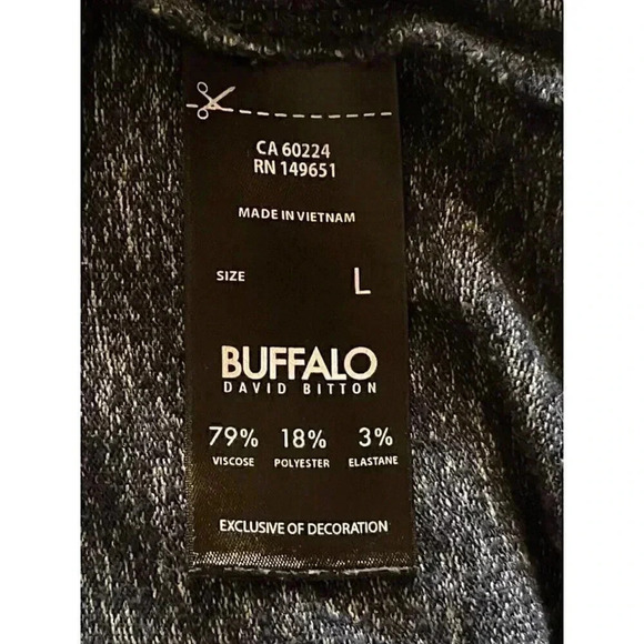 Buffalo David Bitton Blue Long Sleeve Crewneck Sweater Women's Size Large L - Picture 7 of 8